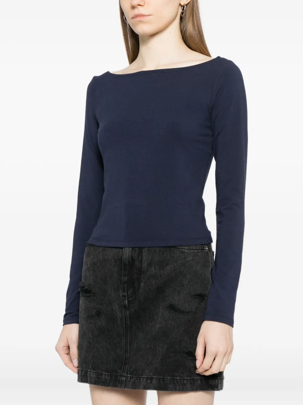 Reformation Wiley Knit Top In Blue