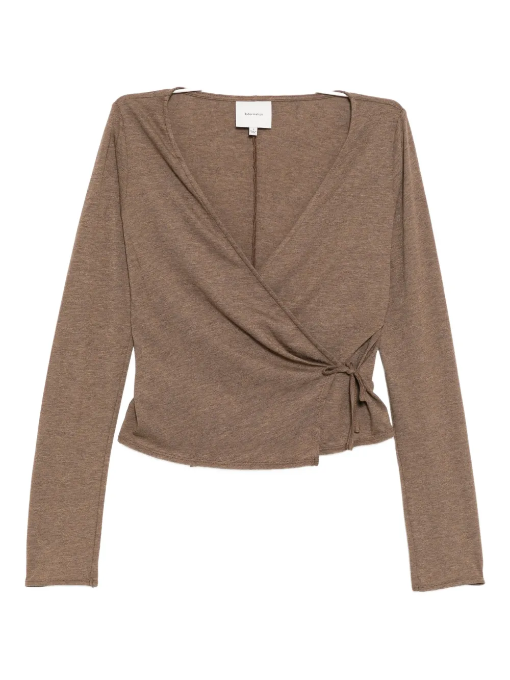 Reformation Perrin Knit Top In Brown