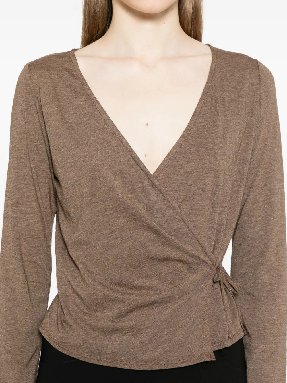 Reformation Perrin Knit Top In Brown