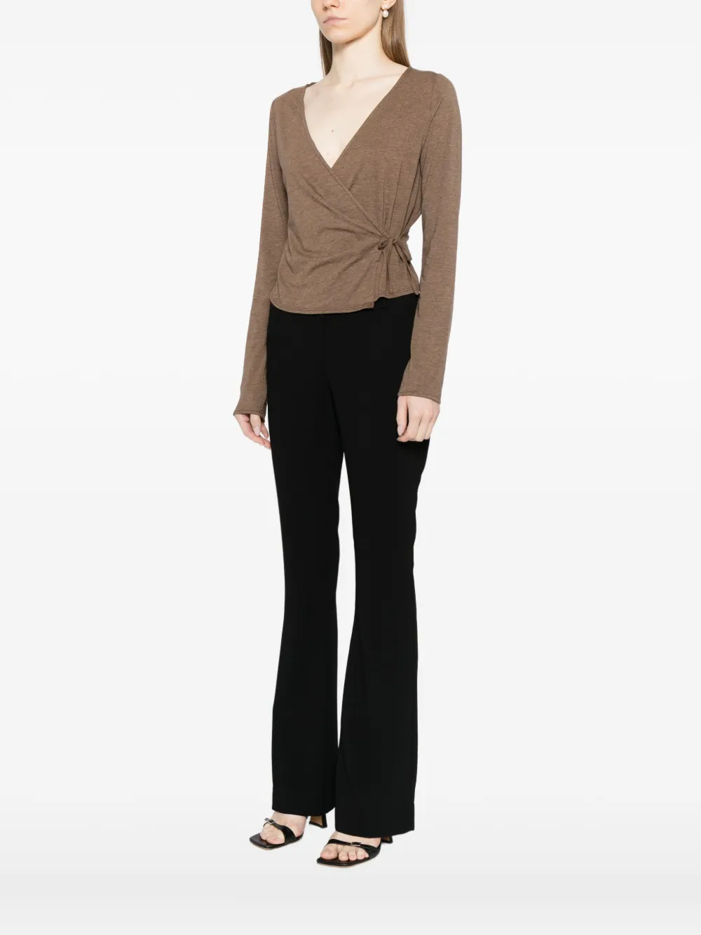Reformation Perrin Knit Top In Brown