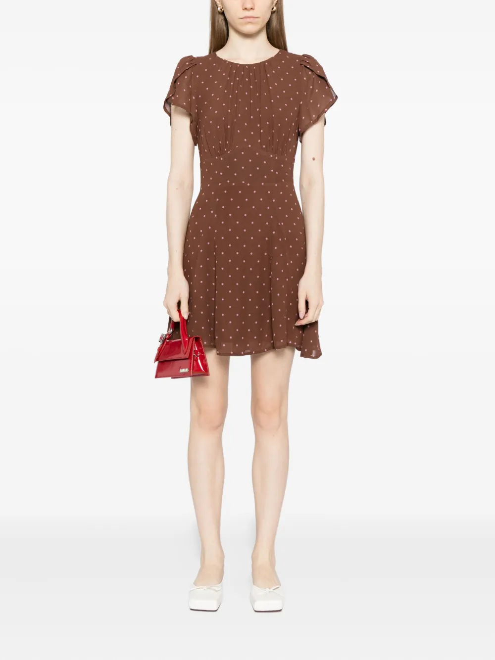 Reformation Lula jurk - Bruin