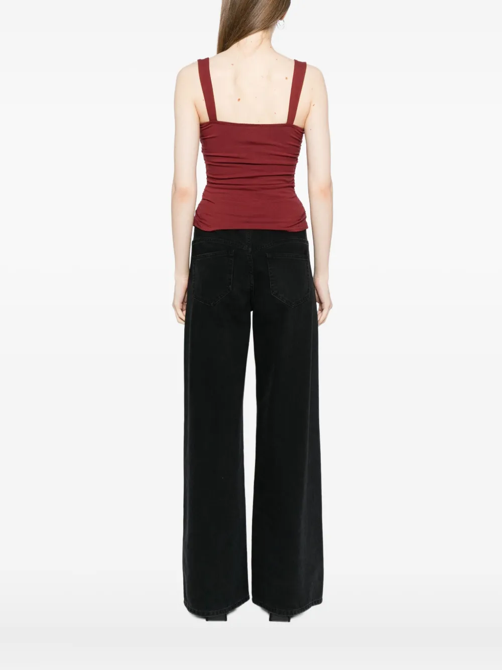 Reformation Trish Knit Top In Red