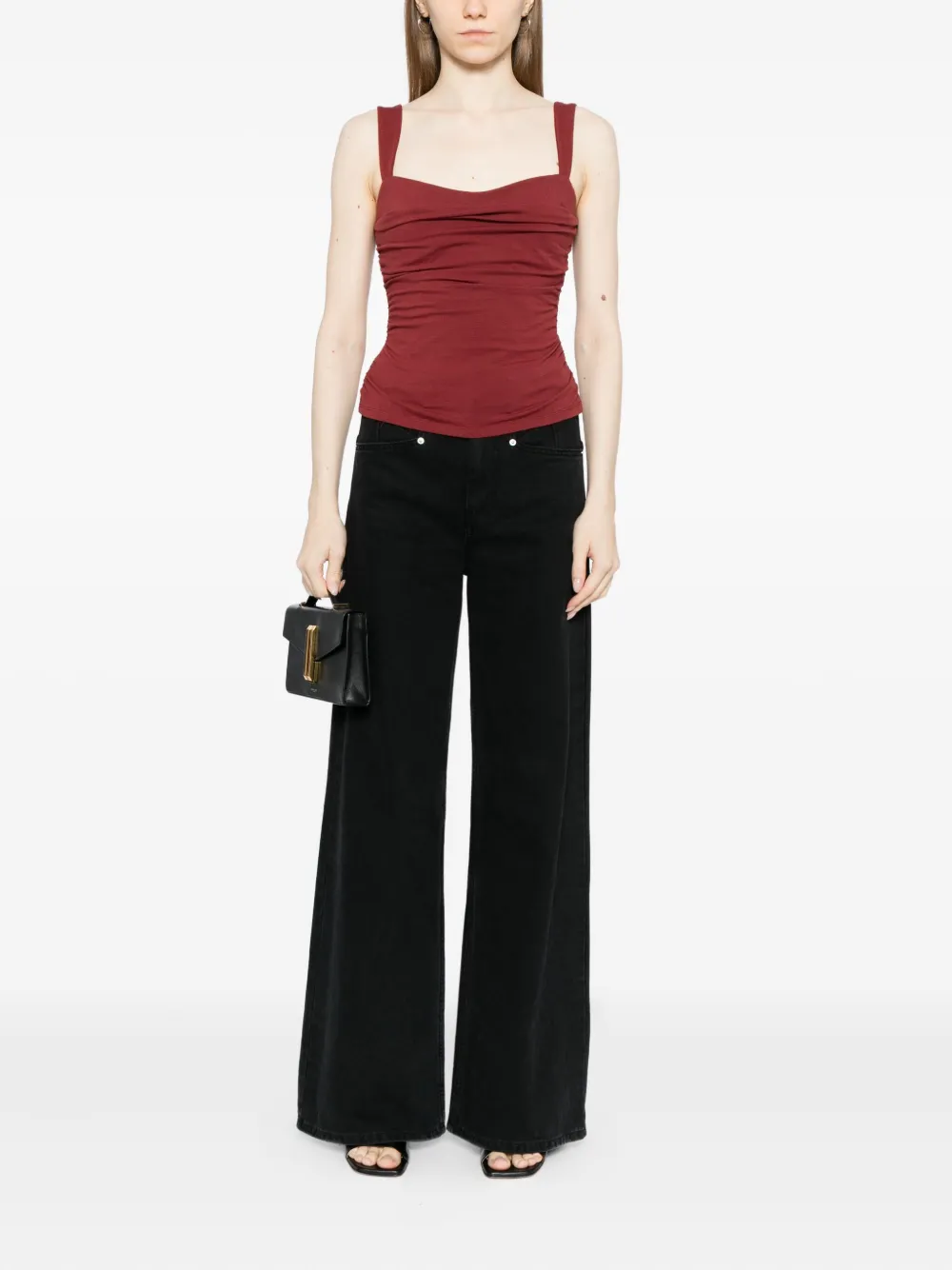 Reformation Trish Knit Top In Red