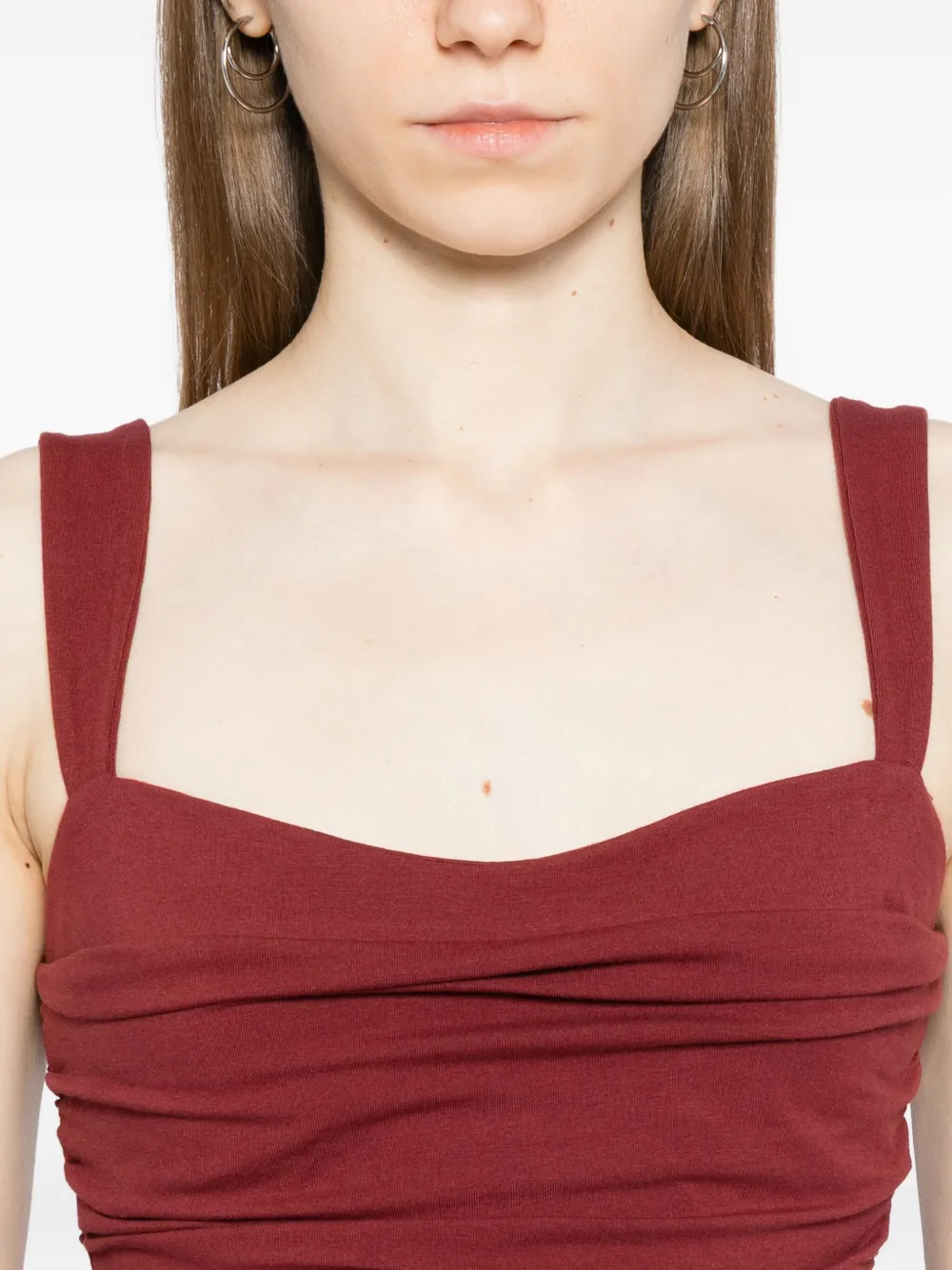 Reformation Trish Knit Top In Red