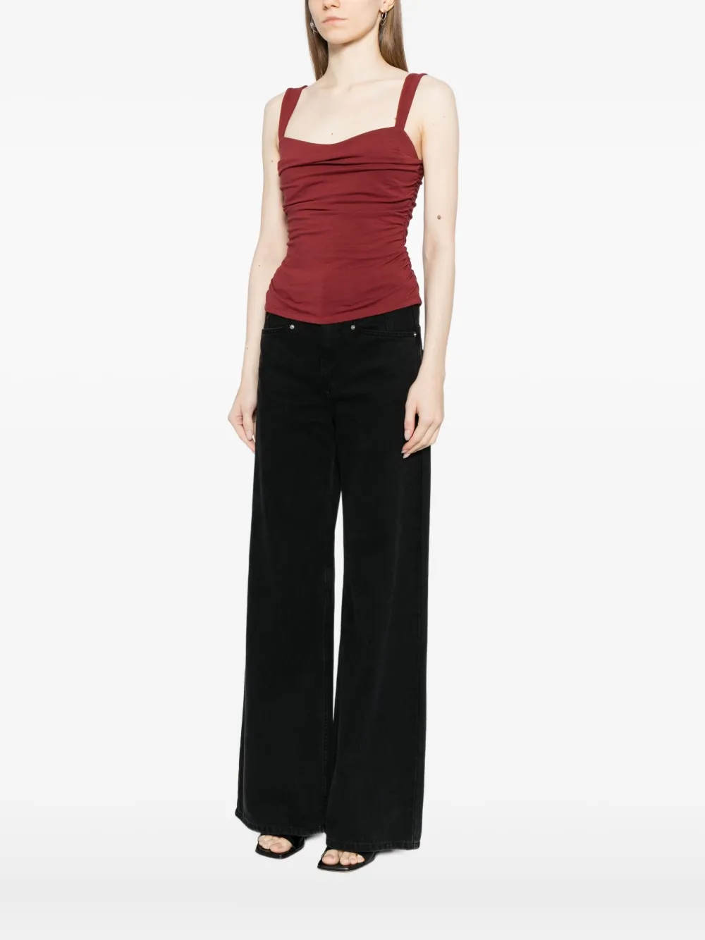 Reformation Trish Knit Top In Red