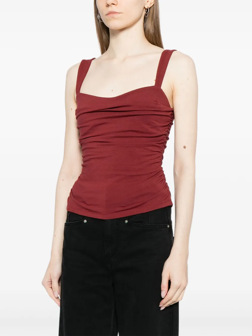 Reformation Trish gebreide top Rood