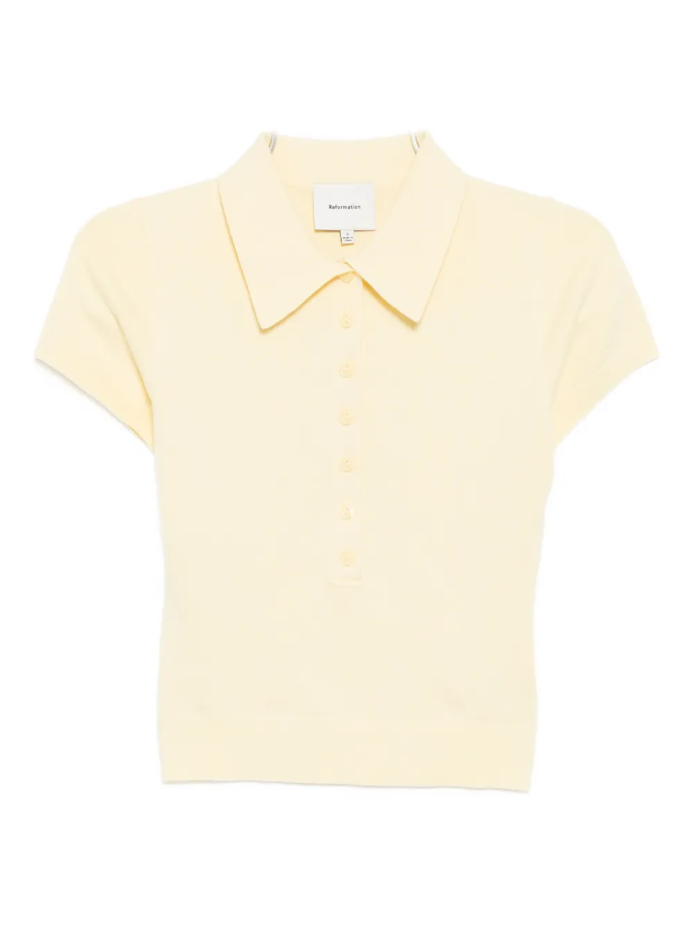 Reformation playera tipo polo Bentley | amarillo | Image 1