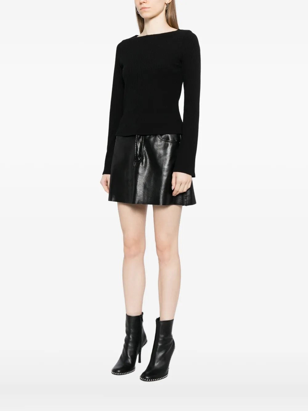 Reformation Miller Knit Top In Black