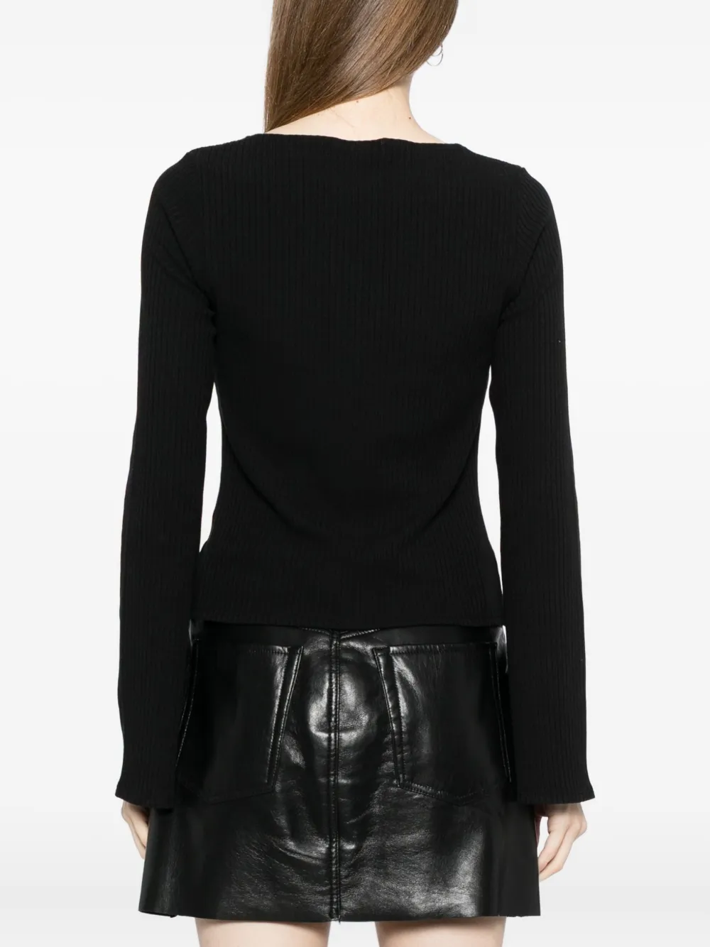 Reformation Miller Knit Top In Black