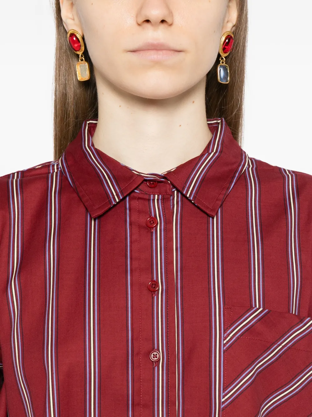 Reformation Eli Shirt In Brown