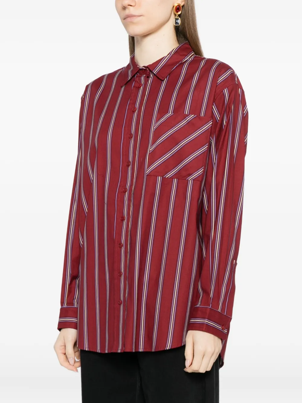 Reformation Eli Shirt In Brown