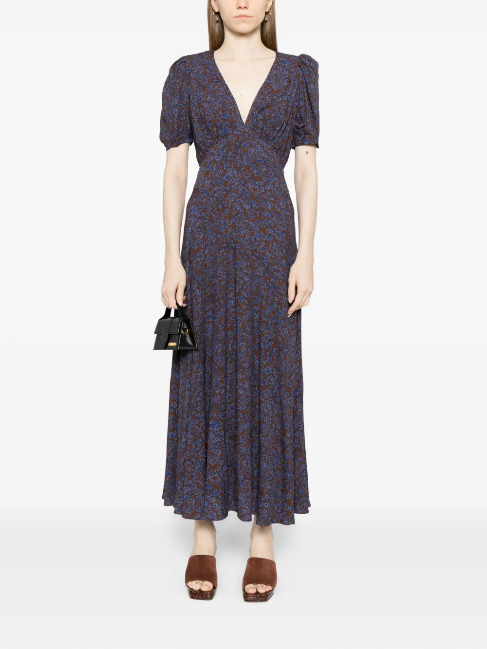 Reformation Naira jurk - Blauw