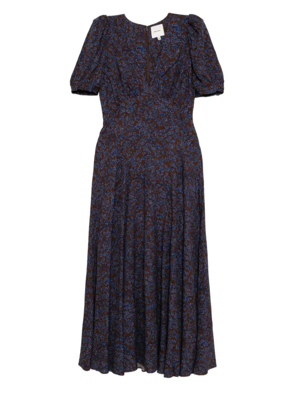 house of cb women's cesca floral-print corseted stretch-woven maxi dress Crafted from a high Vintage Repro Royal Blue Beaded Asymmetrical Fabric:French Lace - Satin