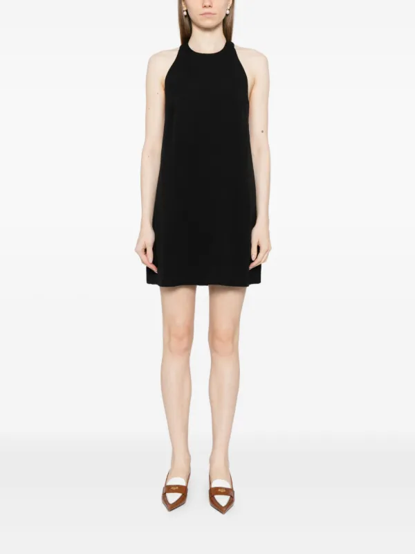 reformation black halter dress Mabli Linen Halter Dress