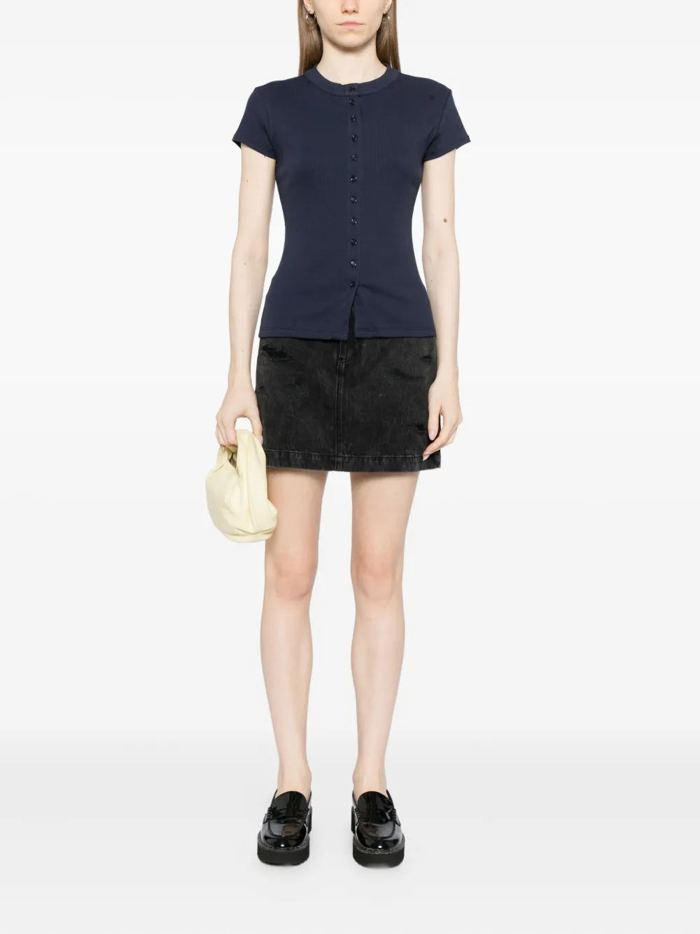 Reformation Raelynn Knit Top In Blue