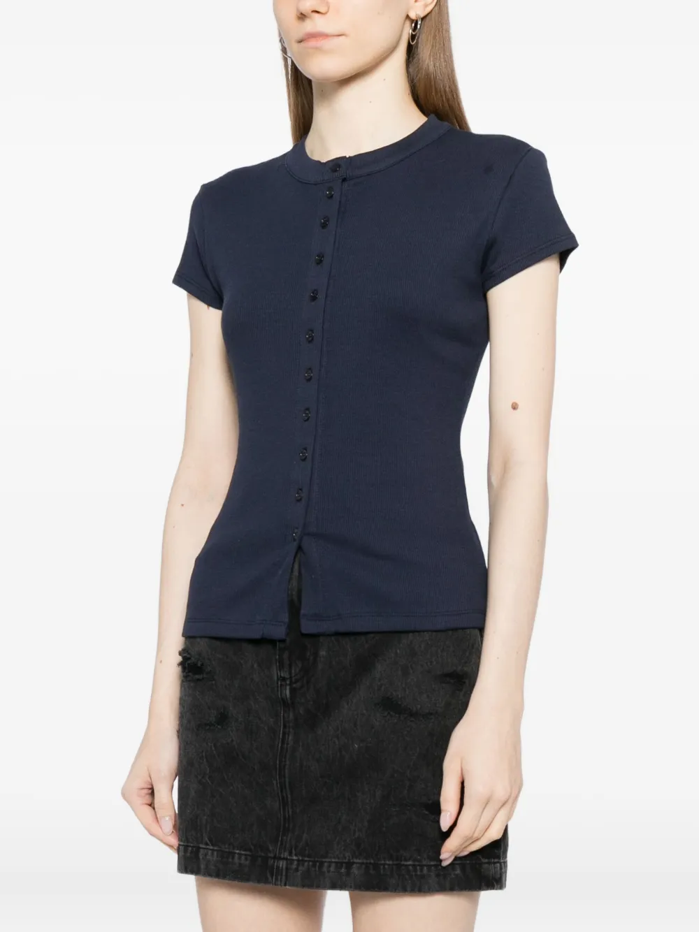 Reformation Raelynn Knit Top In Blue