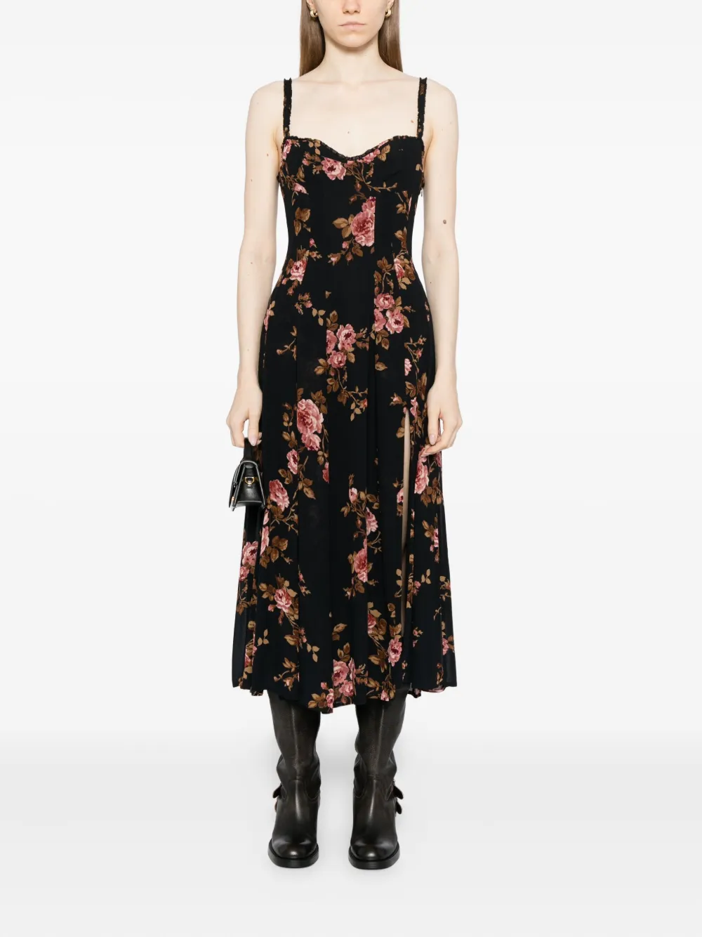 Reformation Katara jurk - Zwart