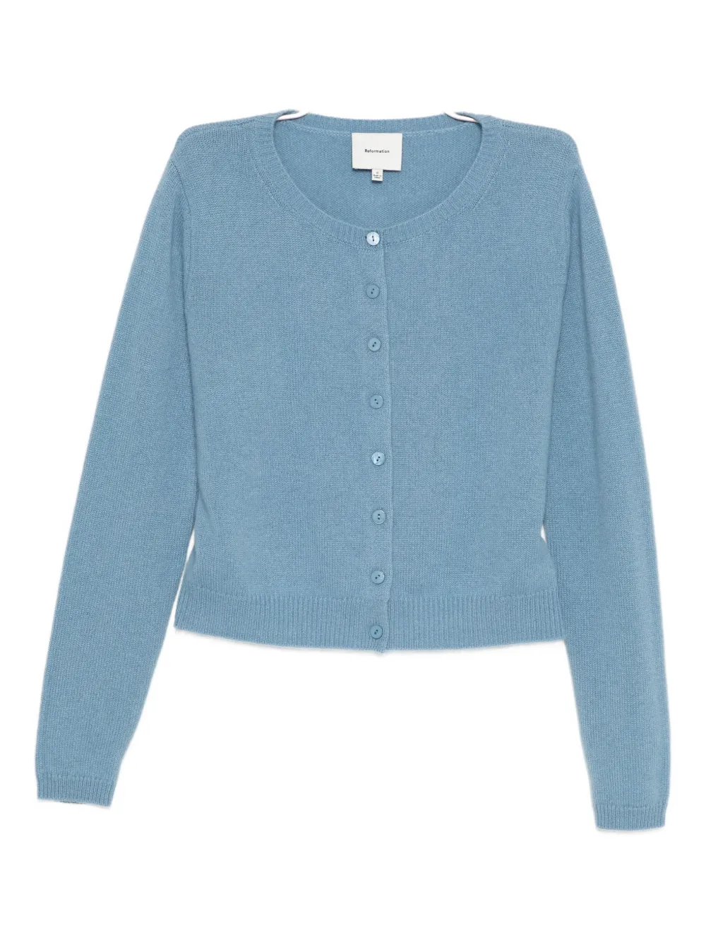 Reformation Clara Cardigan In Blue