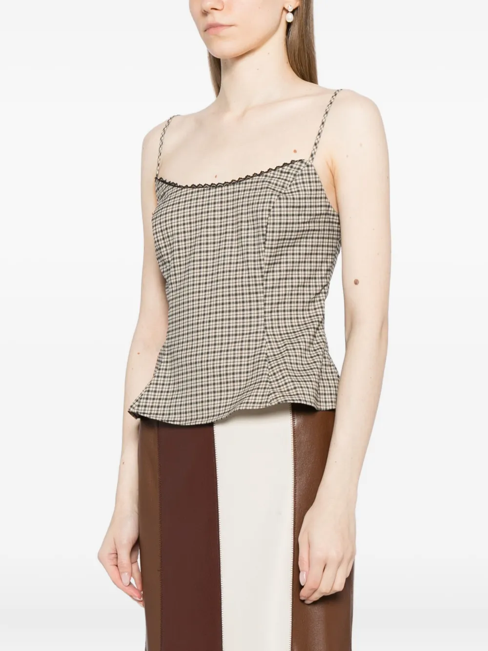 Reformation Genevieve top Beige