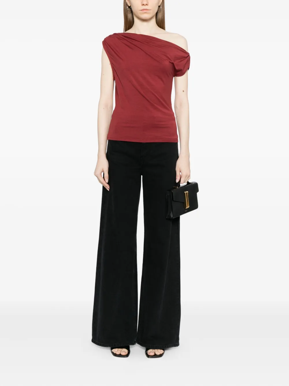 Reformation Belle Knit Top In Red