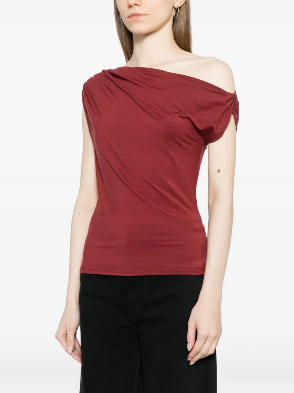 Reformation Belle Knit Top In Red