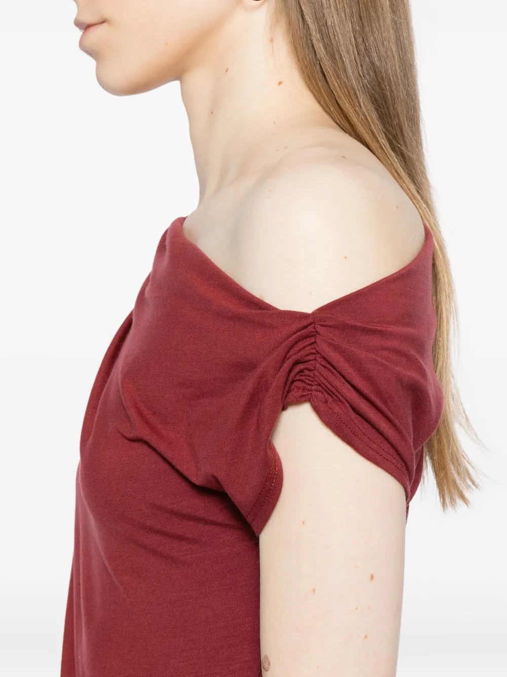 Reformation Belle Knit Top In Red