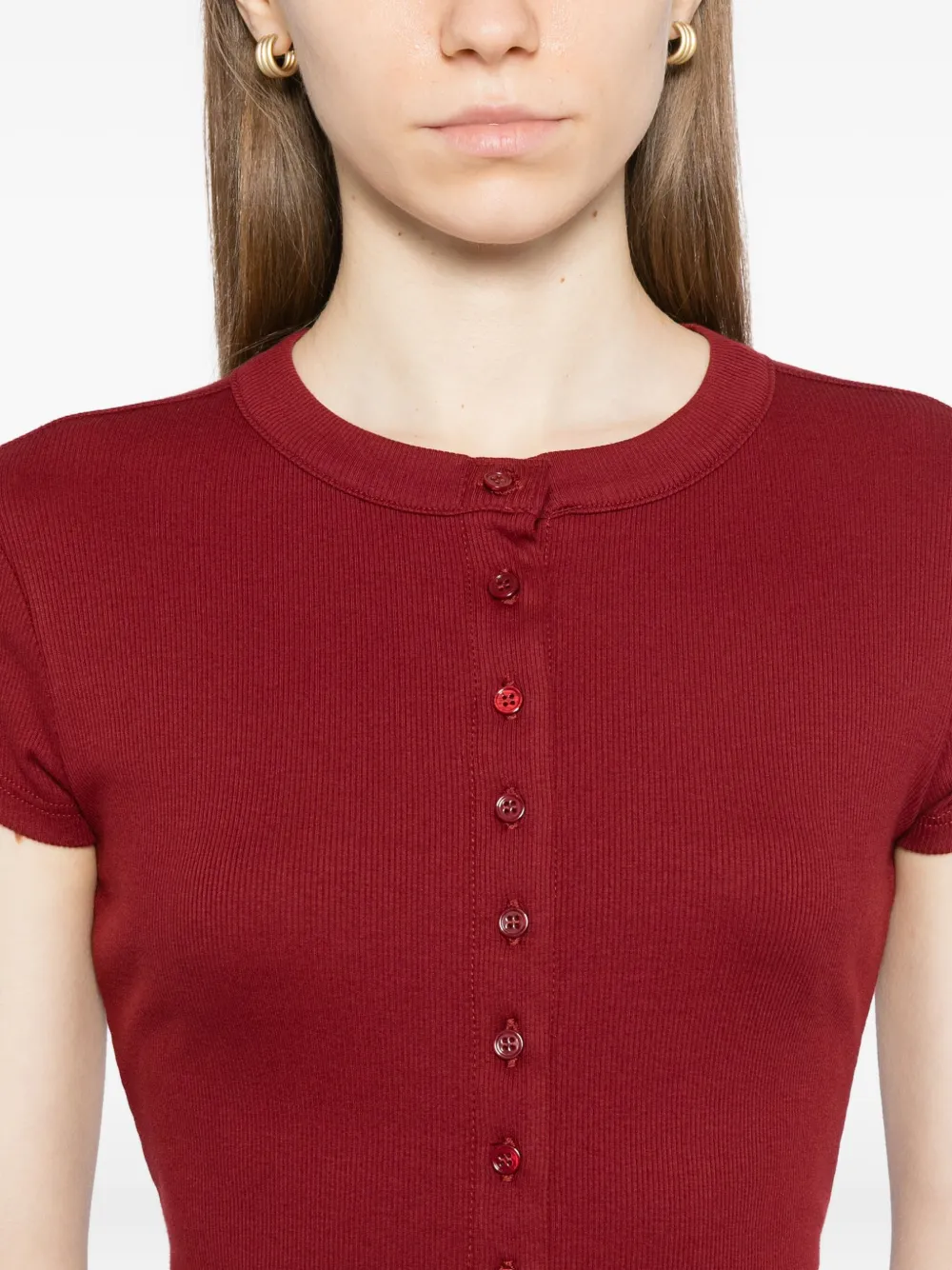 Reformation Raelynn Knit Top In Red