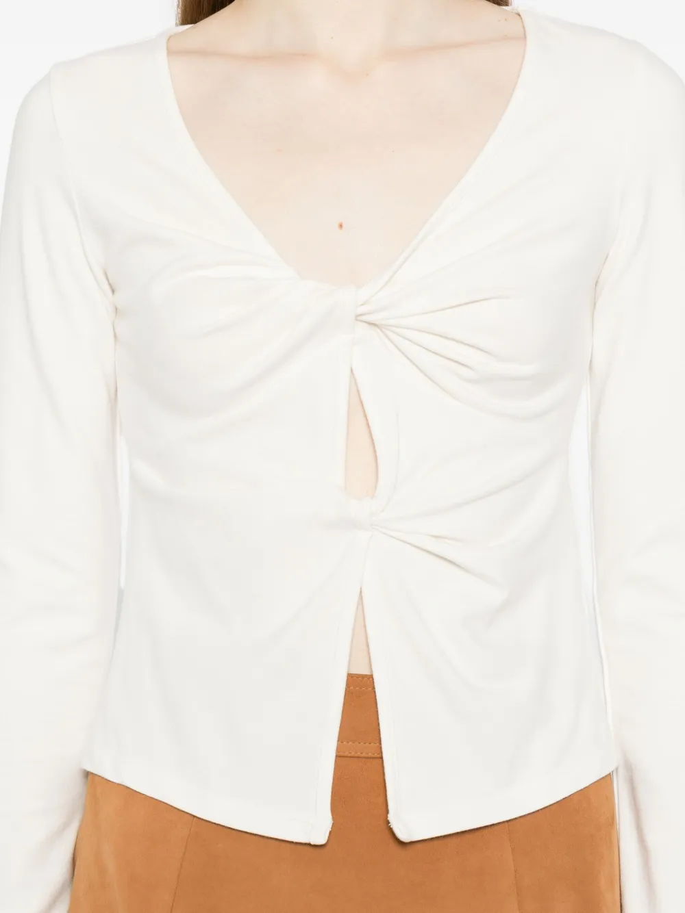 Reformation Silas top Beige