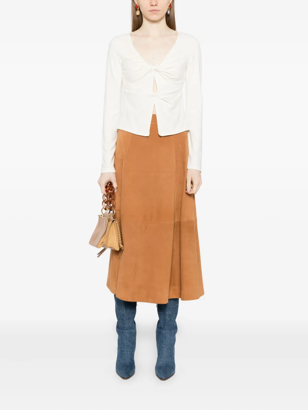 Reformation Silas top - Beige