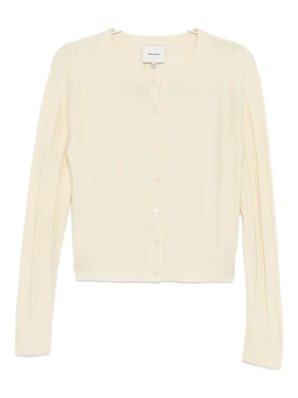 Reformation Hannah Cardigan In White