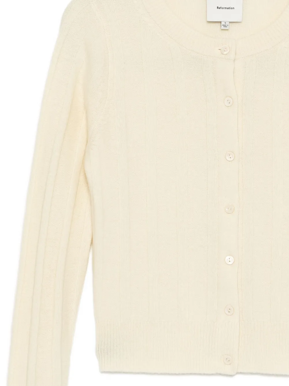 Reformation Hannah Cardigan In White