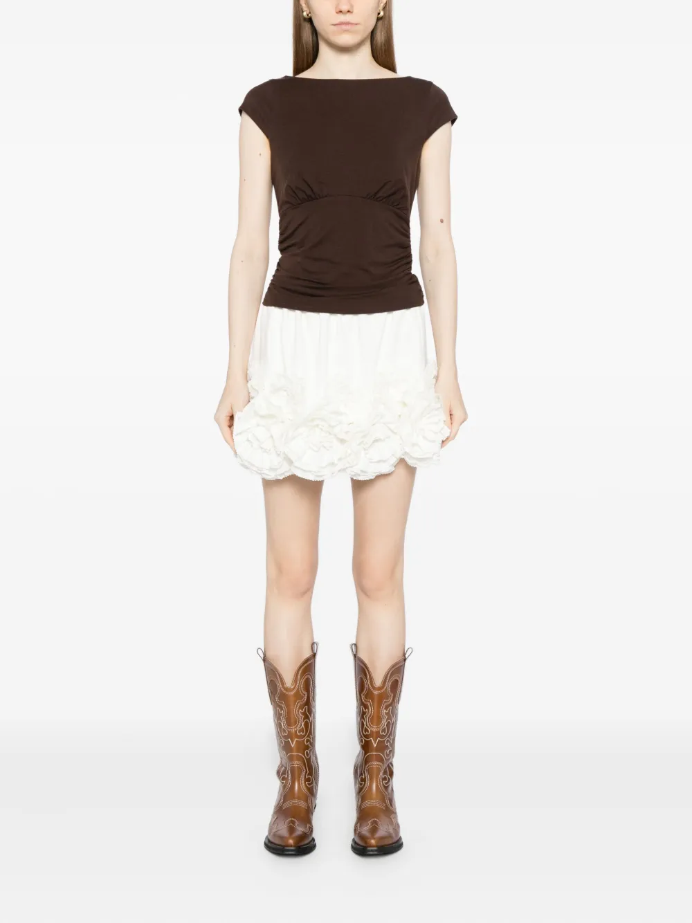 Reformation Madelyn gebreide top - Bruin