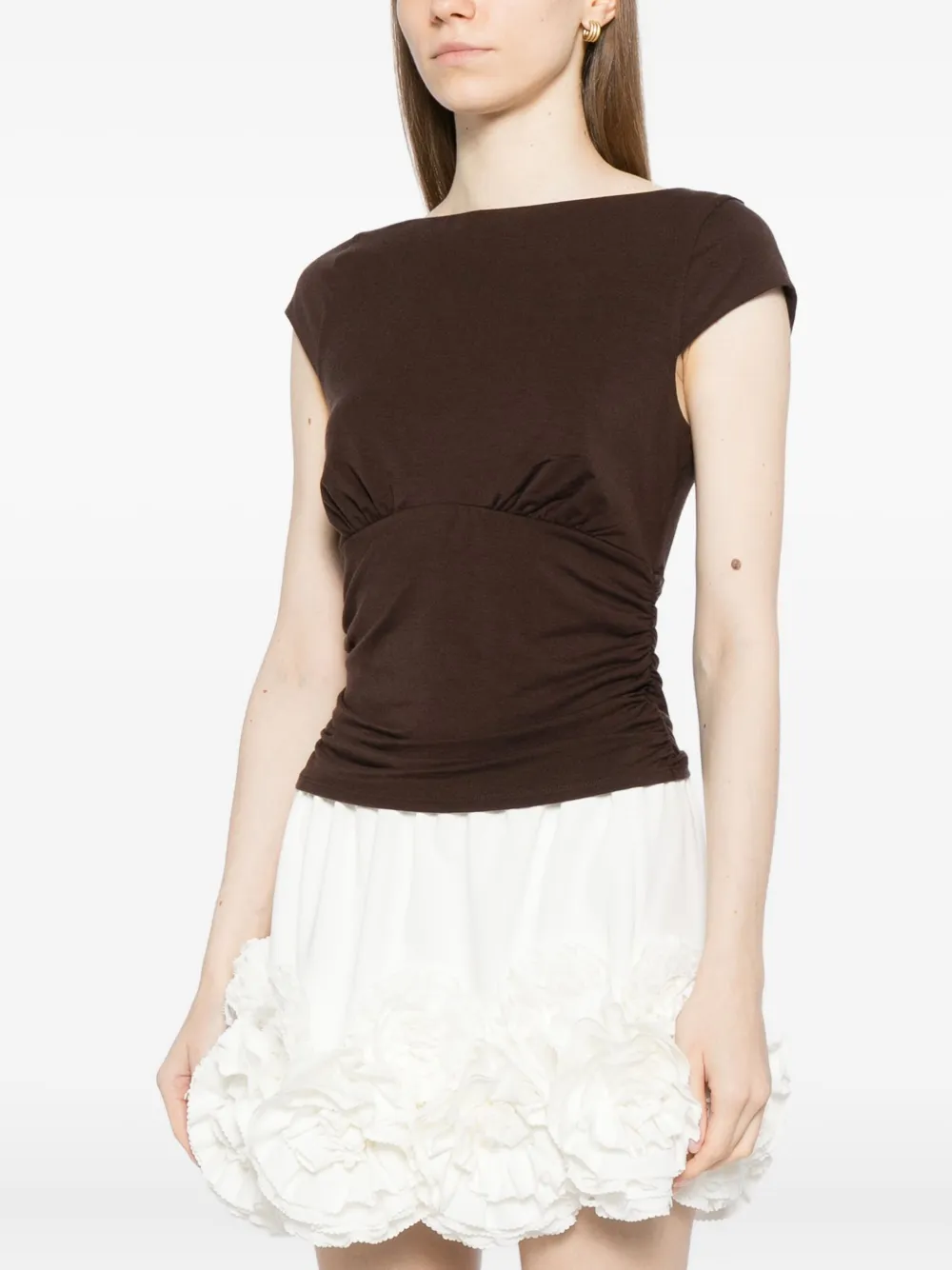 Reformation Madelyn gebreide top Bruin