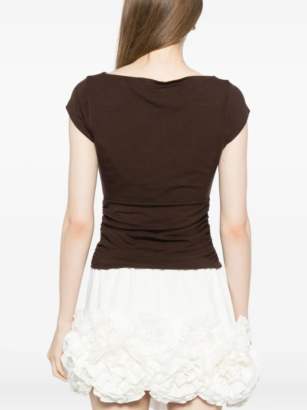 Reformation Madelyn gebreide top Bruin