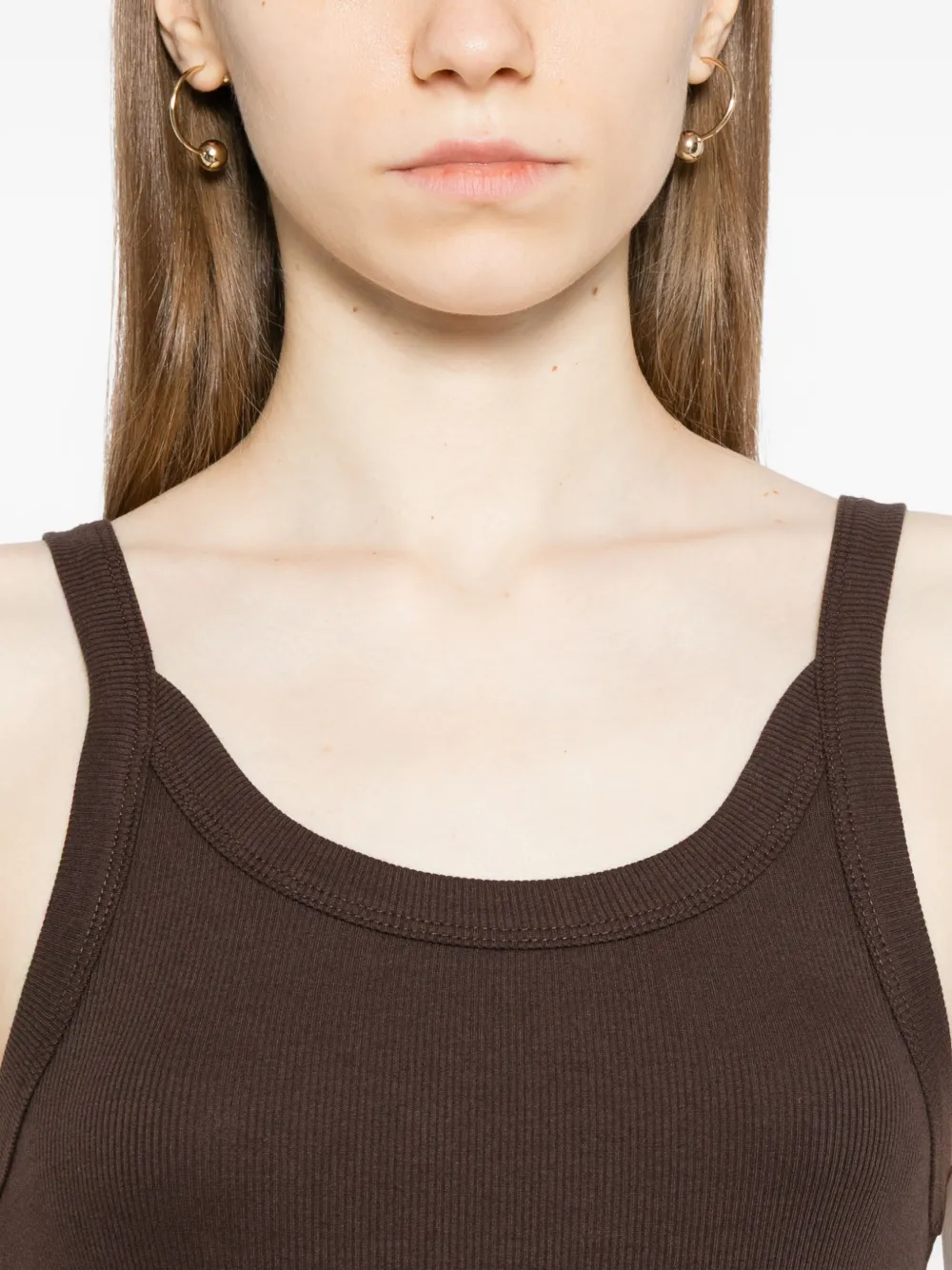 Reformation Calie Tank Top In Brown