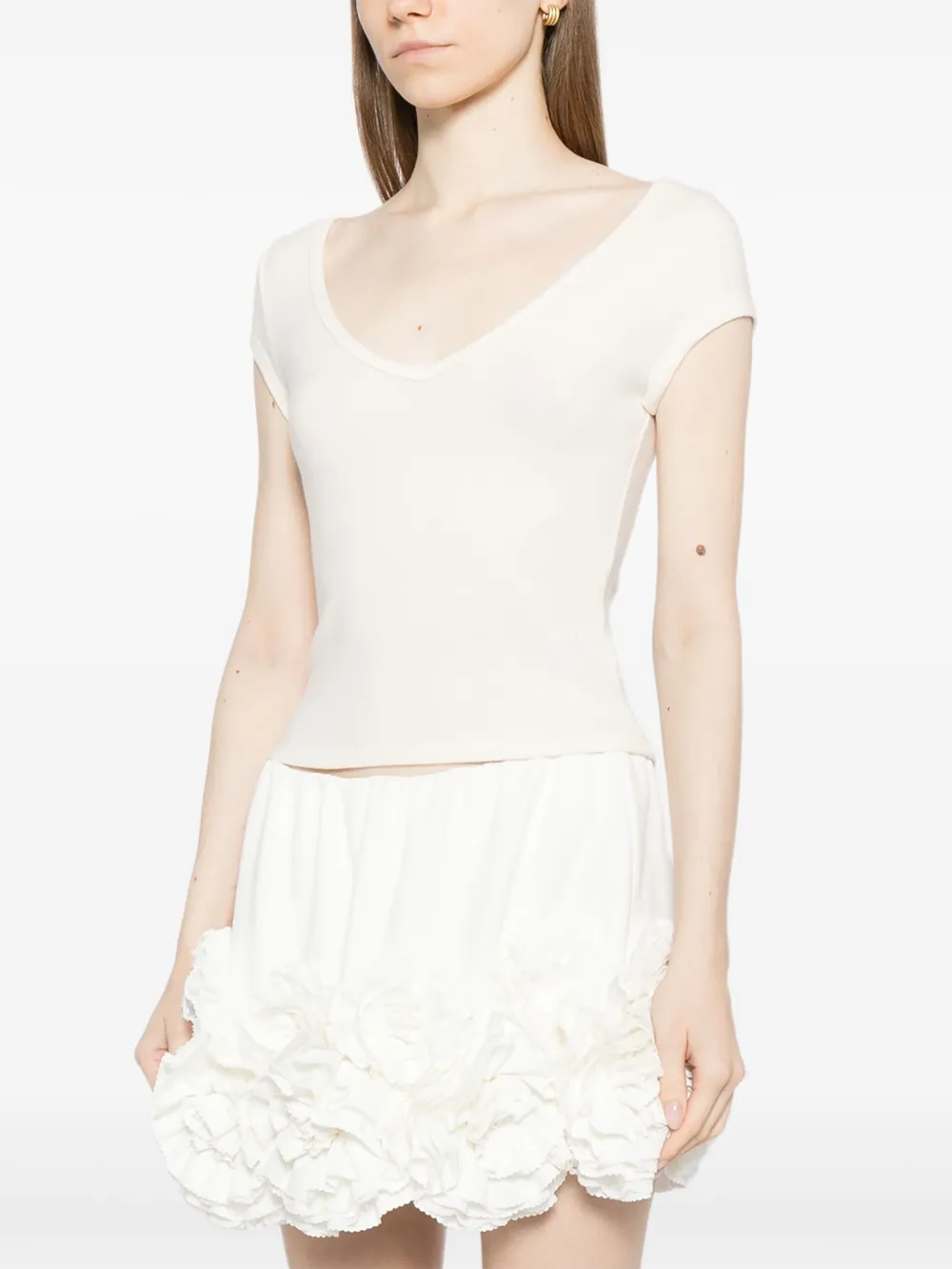 Reformation Mateo T-shirt Beige