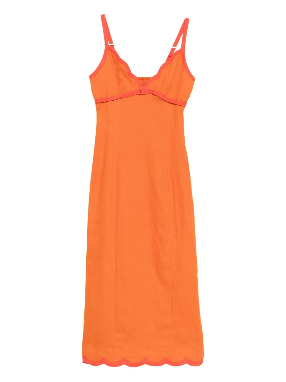 Reformation Sara Linen Dress Es In Orange