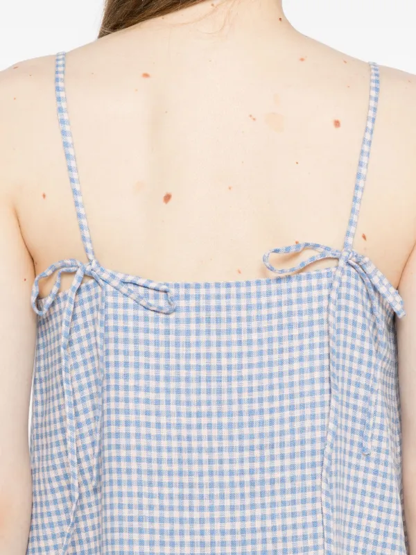 Reformation Aubree Plaid Mini Dress - Blue