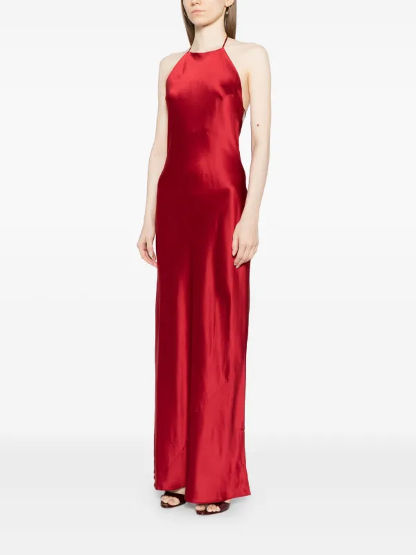Reformation Women's Jeany Silk Dress - Red - Size L - Sangre Reformation Women's Jeany Silk Dress - Red - Size L - Sangre
