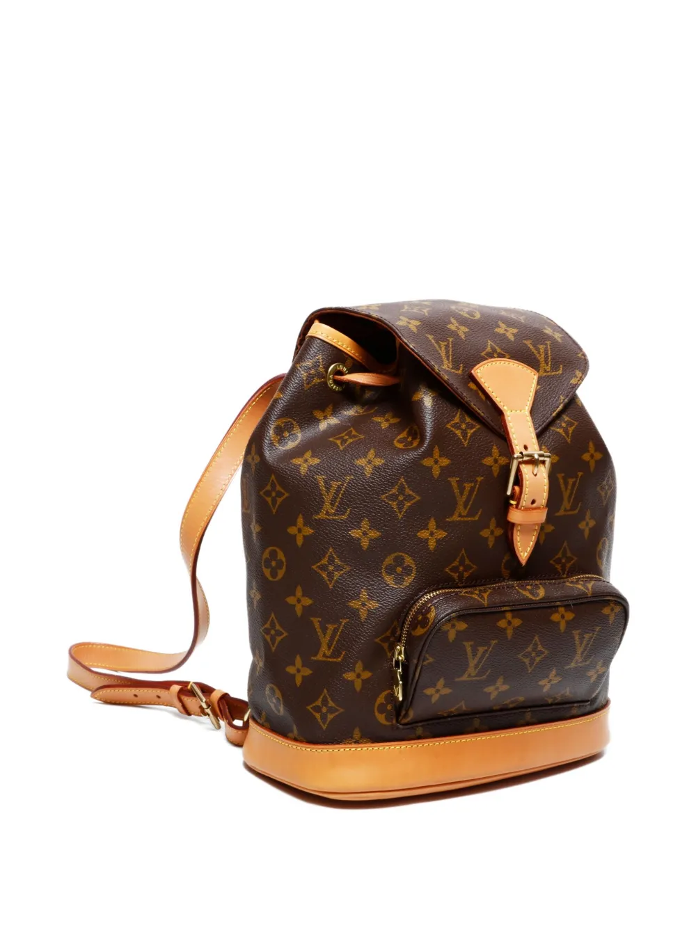 Pre-owned Louis Vuitton 1998 Montsouris Mm Backpack In Brown