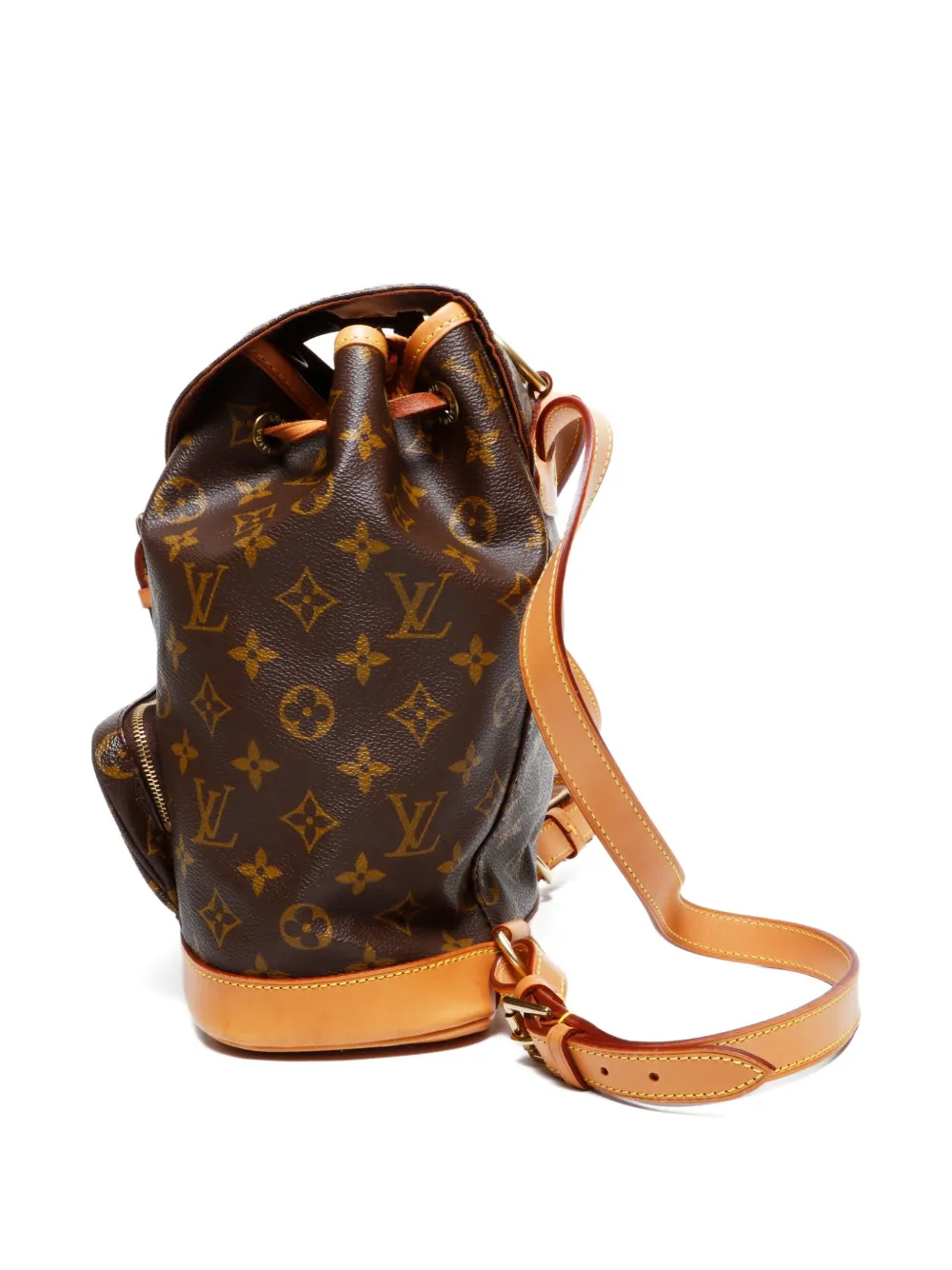 Pre-owned Louis Vuitton 1998 Montsouris Mm Backpack In Brown