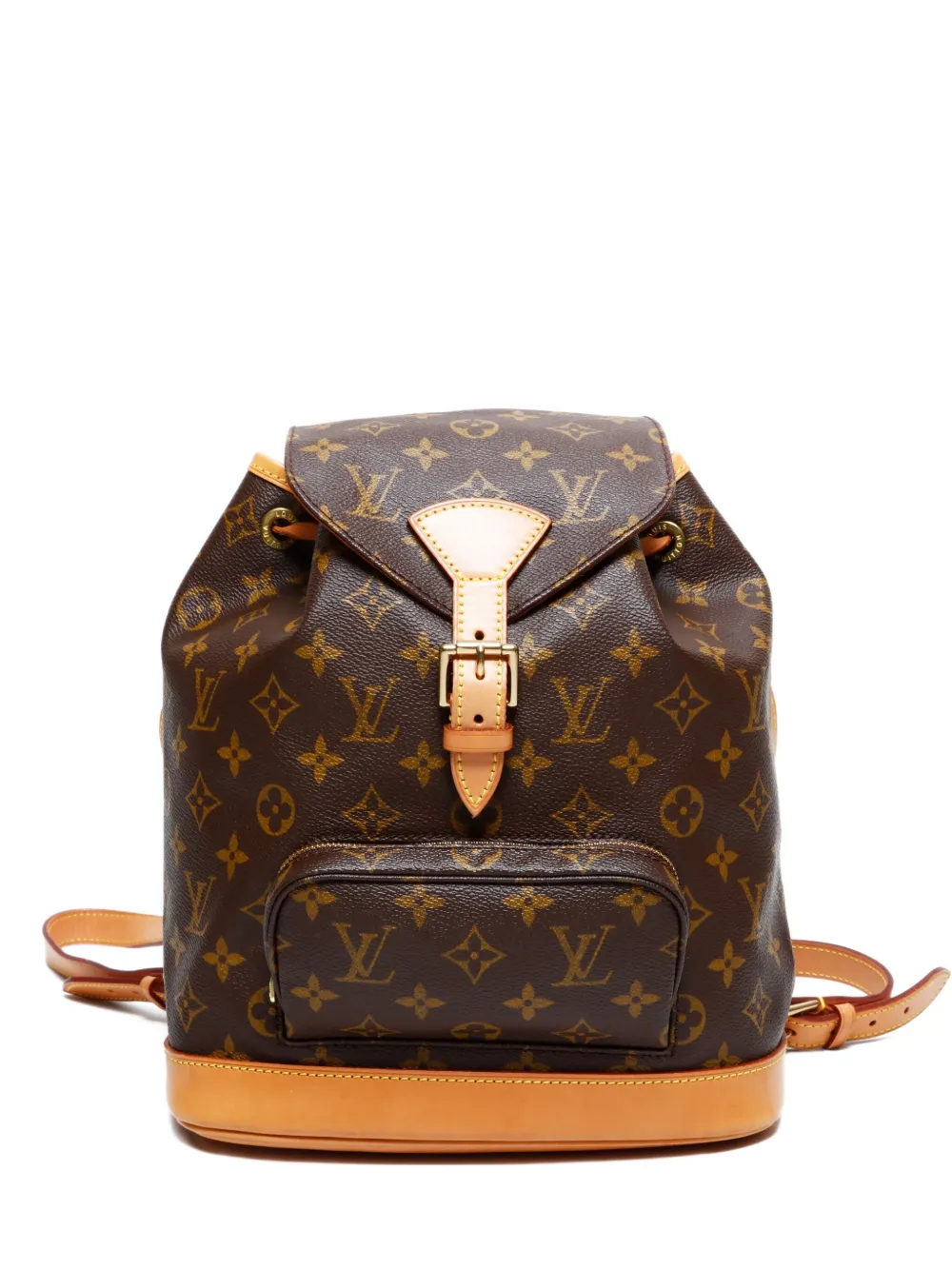 Pre-owned Louis Vuitton 1998 Montsouris Mm Backpack In Brown