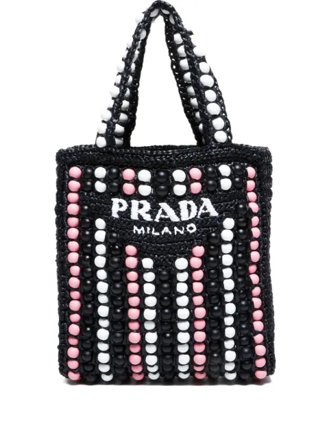 Prada Pre-Owned sac cabas en raphia (années 2000)