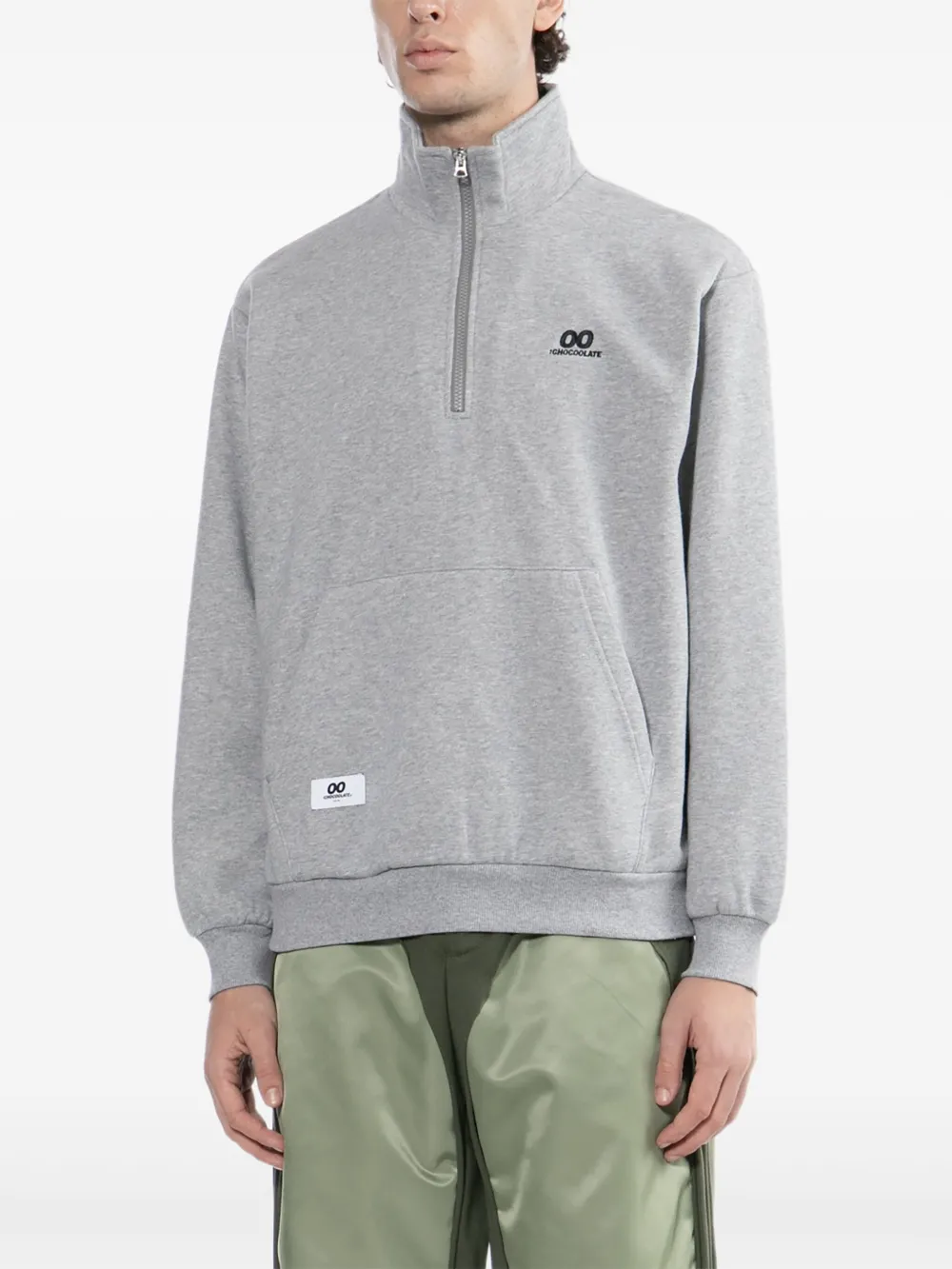 CHOCOOLATE Sweater met rits Grijs