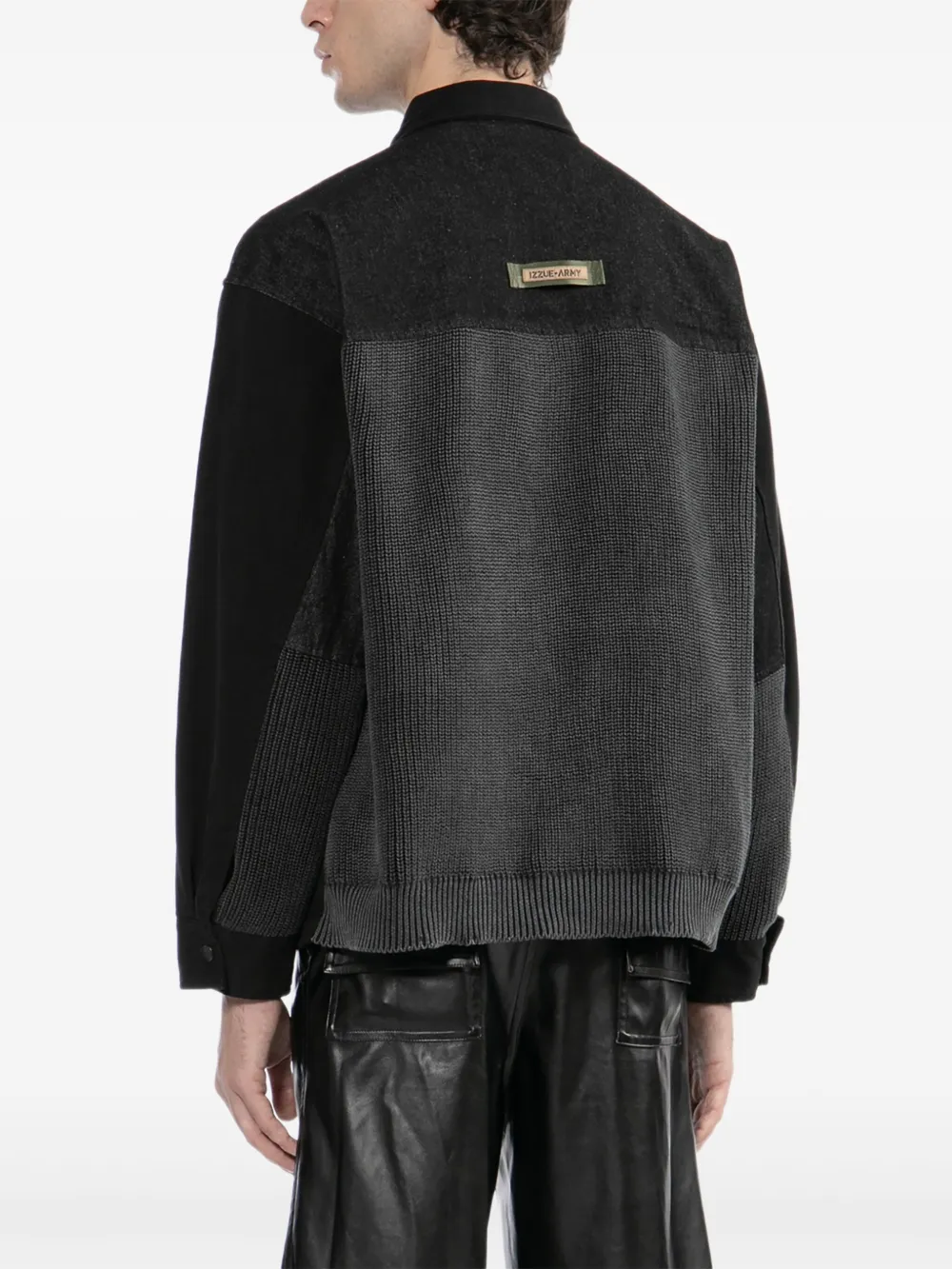 izzue Shirtjack met logopatch Zwart