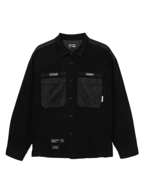 izzue logo-patch shirt jacket