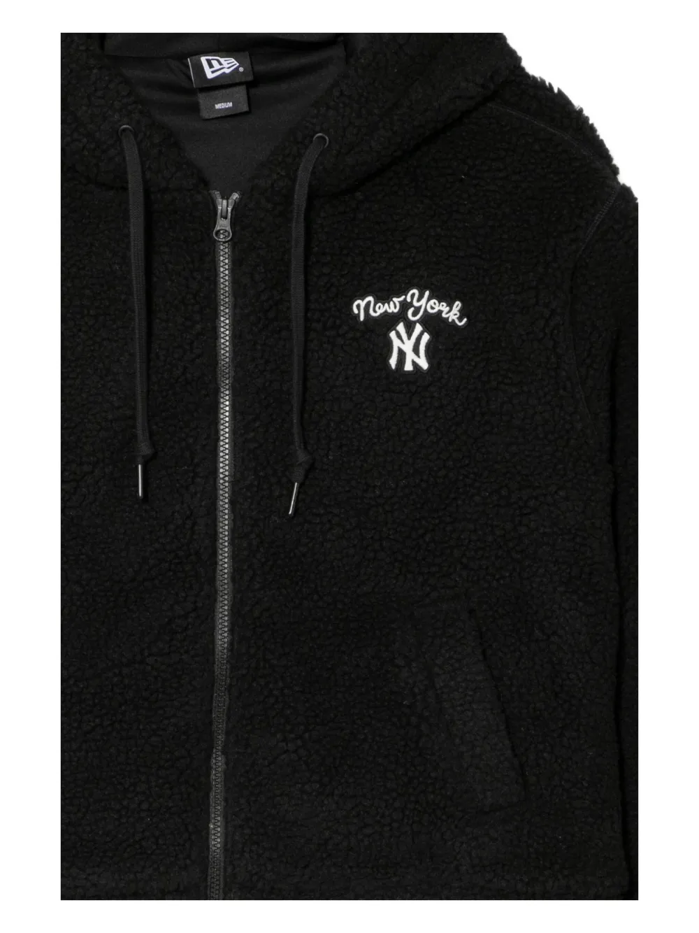 New Era Logo Fleece Jacket In Black