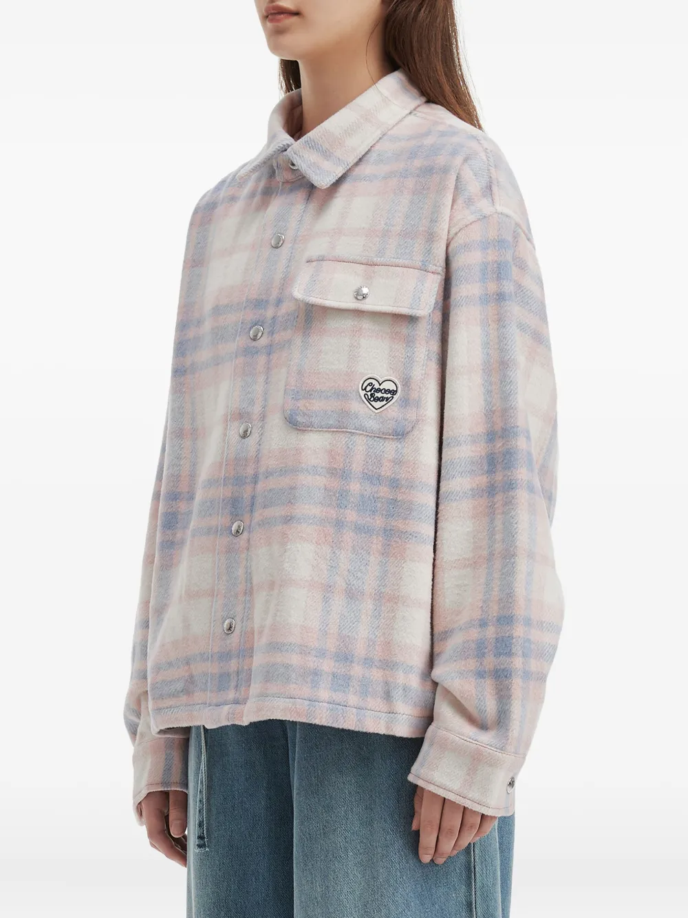 Chocoolate Check Pocket Shirt Jacket In Multi