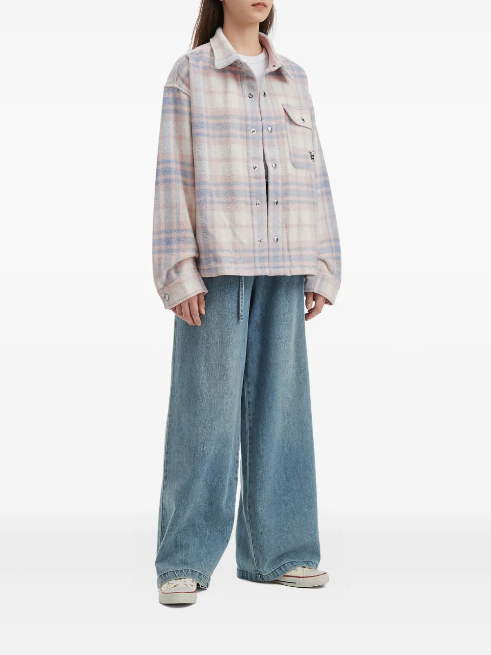 Chocoolate Check Pocket Shirt Jacket In Multi