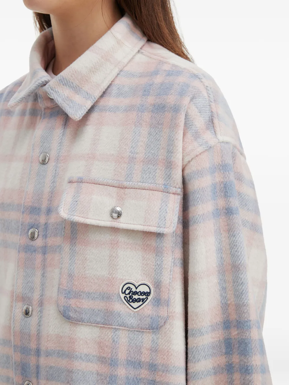 Chocoolate Check Pocket Shirt Jacket In Multi